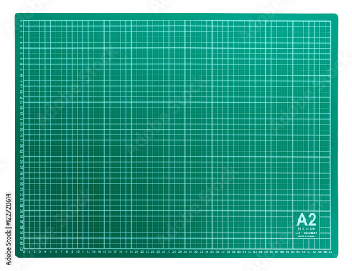 Green Cutting mat isolated on white