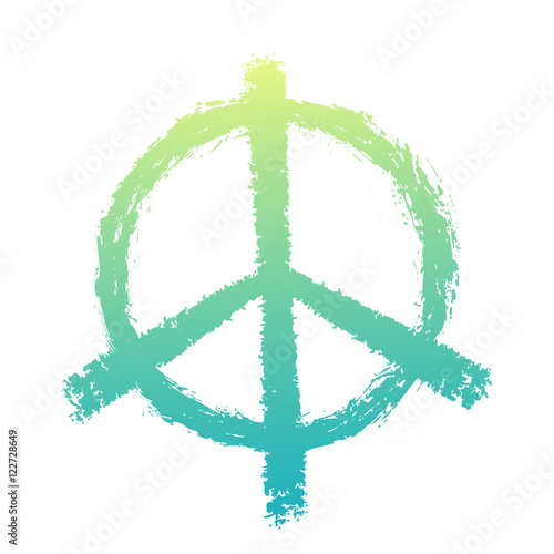 Peace sign, isolated on white, vector illustration