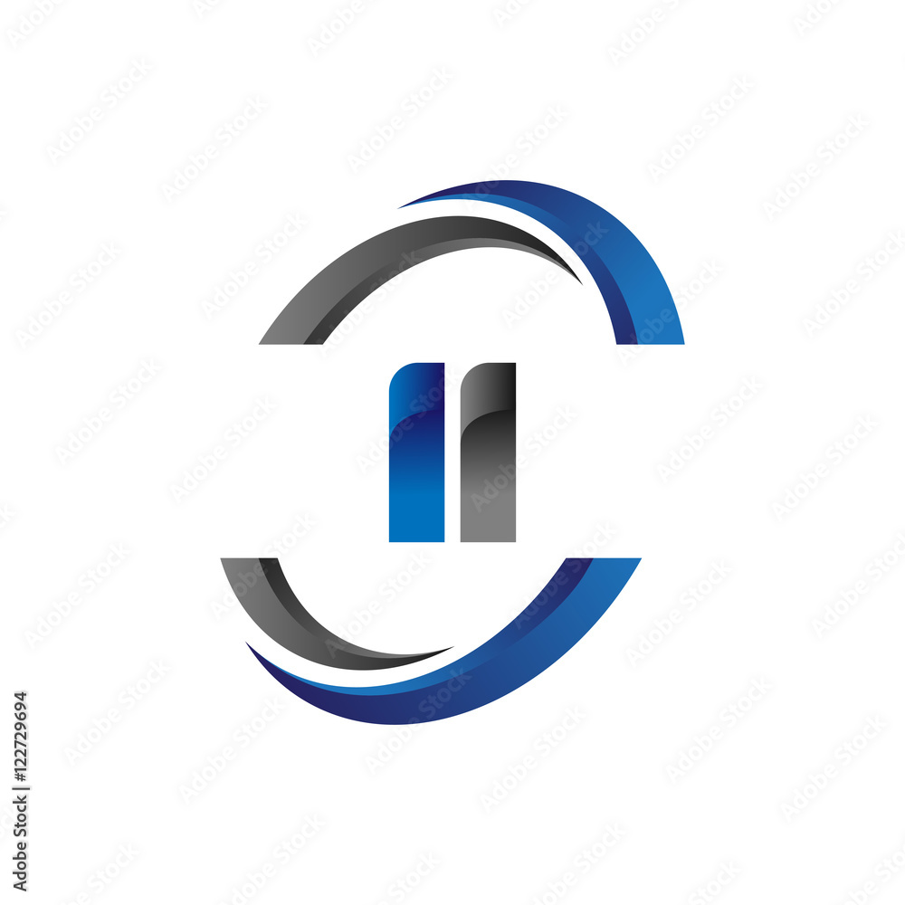 Simple Modern Initial Logo Vector Circle Swoosh ii Simple Modern Initial Logo Vector Circle Swoosh ii