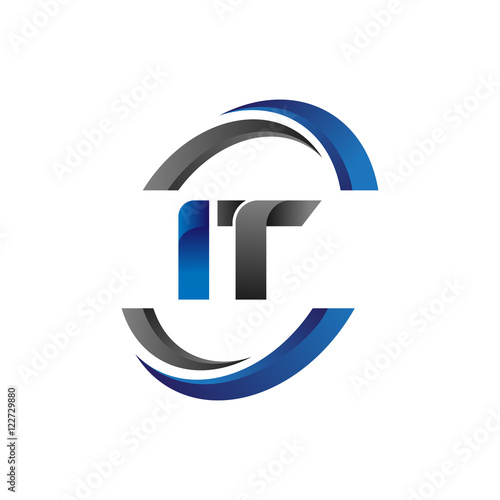 Simple Modern Initial Logo Vector Circle Swoosh it