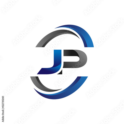 Simple Modern Initial Logo Vector Circle Swoosh jp photo