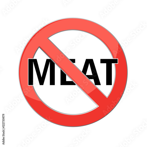 no meat sign