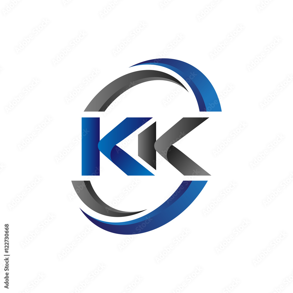 Simple Modern Initial Logo Vector Circle Swoosh kk Simple Modern Initial Logo Vector Circle Swoosh kk