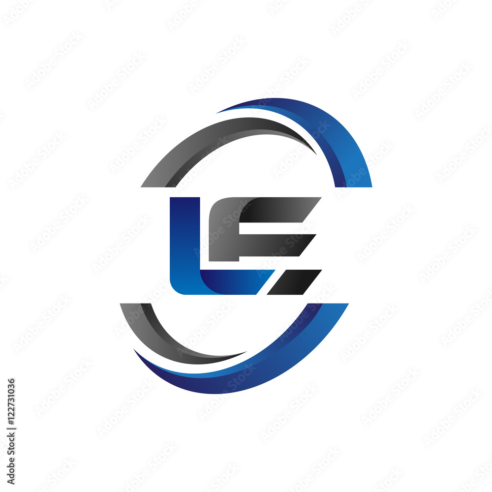 Simple Modern Initial Logo Vector Circle Swoosh le Simple Modern Initial Logo Vector Circle Swoosh le