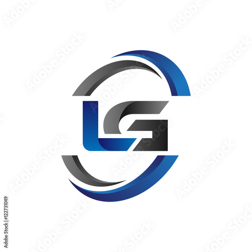 Simple Modern Initial Logo Vector Circle Swoosh lg
