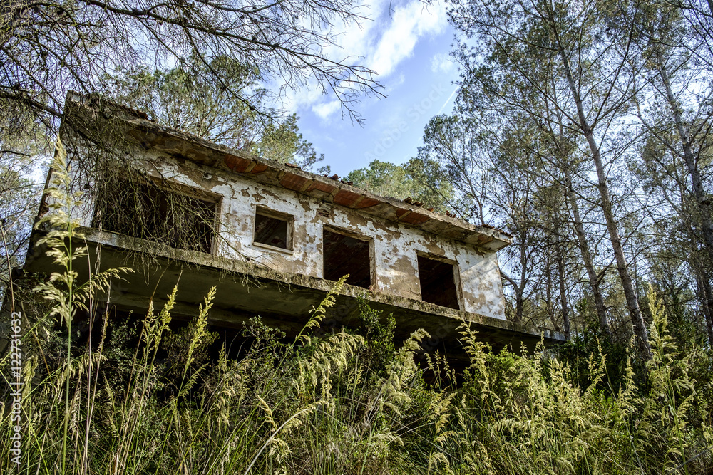 Abandoned house in the middle of the forest Abandoned house in the middle of the forest