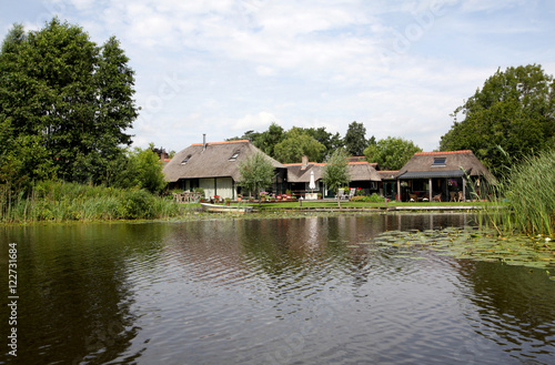 House along a canal in Giethoorn