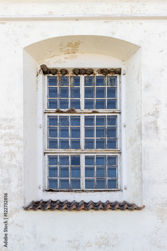 Old window in historic building