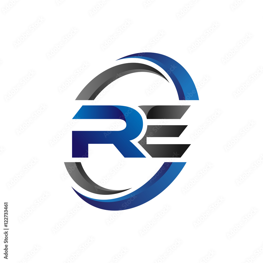 Simple Modern Initial Logo Vector Circle Swoosh re Simple Modern Initial Logo Vector Circle Swoosh re
