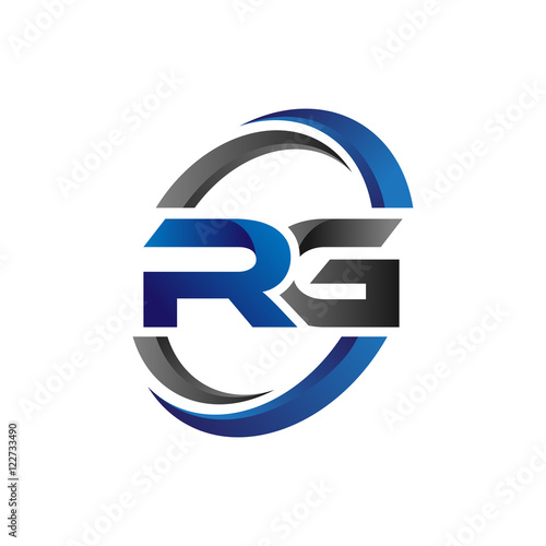 Obraz na płótnie Simple Modern Initial Logo Vector Circle Swoosh rg