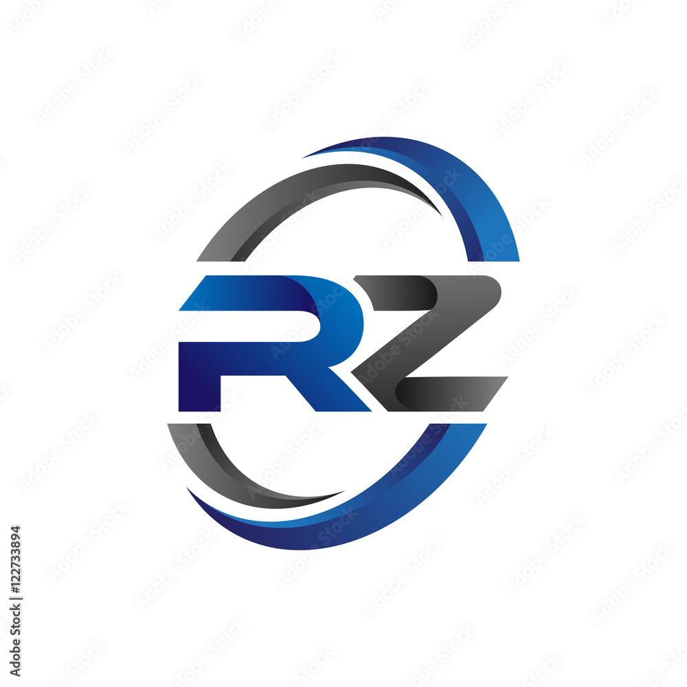 Simple Modern Initial Logo Vector Circle Swoosh rz Simple Modern Initial Logo Vector Circle Swoosh rz