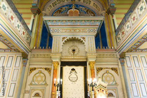 Altar of Jewish synagogue in Presov city in Slovakia