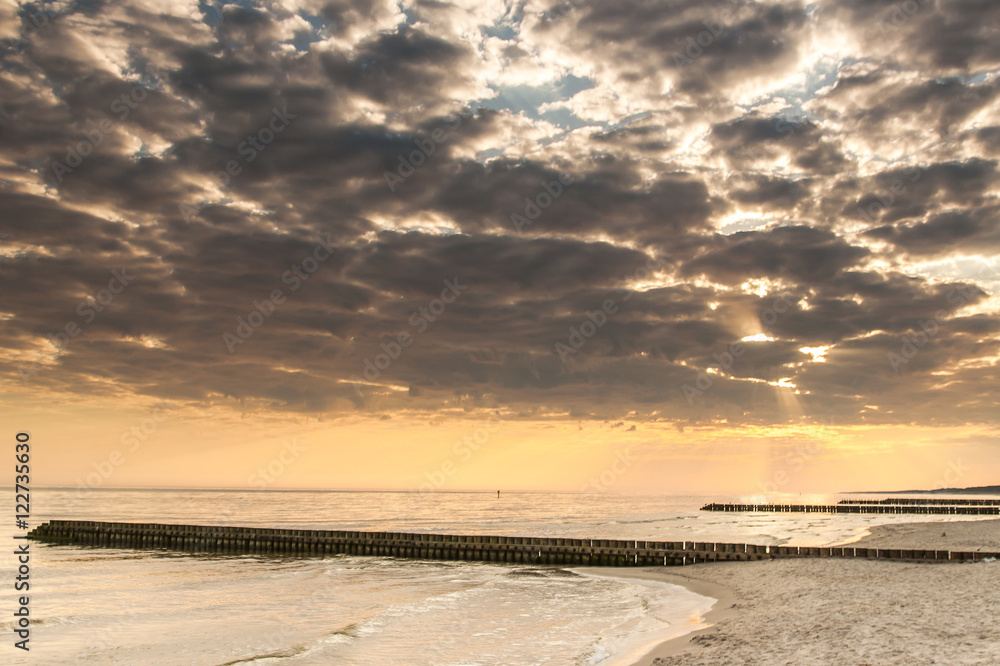 beautiful view of Polish Baltic Sea beautiful view of Polish Baltic Sea