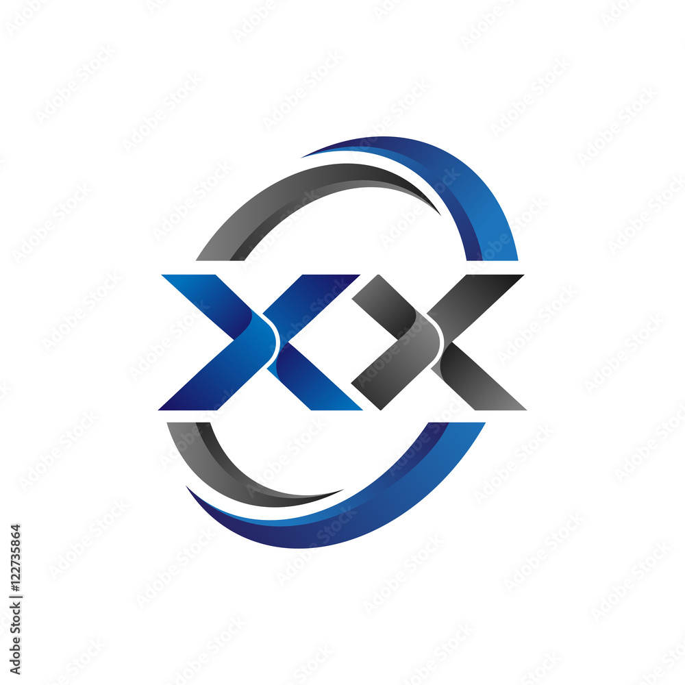 Simple Modern Initial Logo Vector Circle Swoosh xx Simple Modern Initial Logo Vector Circle Swoosh xx