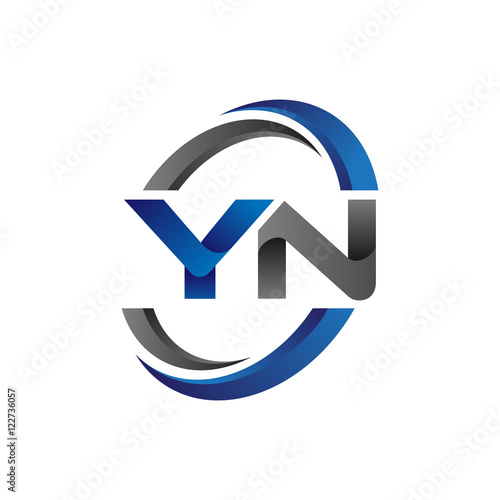 Simple Modern Initial Logo Vector Circle Swoosh yn