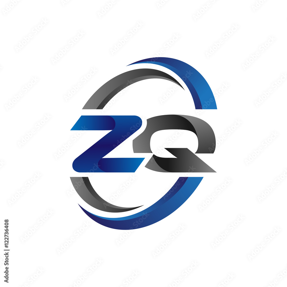 Simple Modern Initial Logo Vector Circle Swoosh zq Simple Modern Initial Logo Vector Circle Swoosh zq