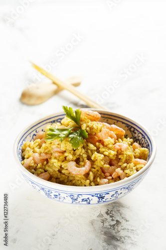 Fried rice with shrimps