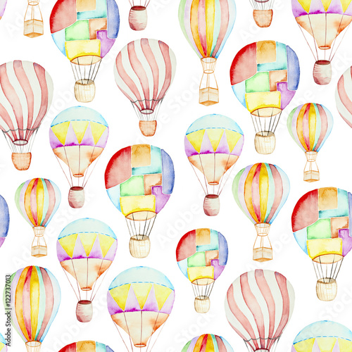 Pattern whith hot air balloons