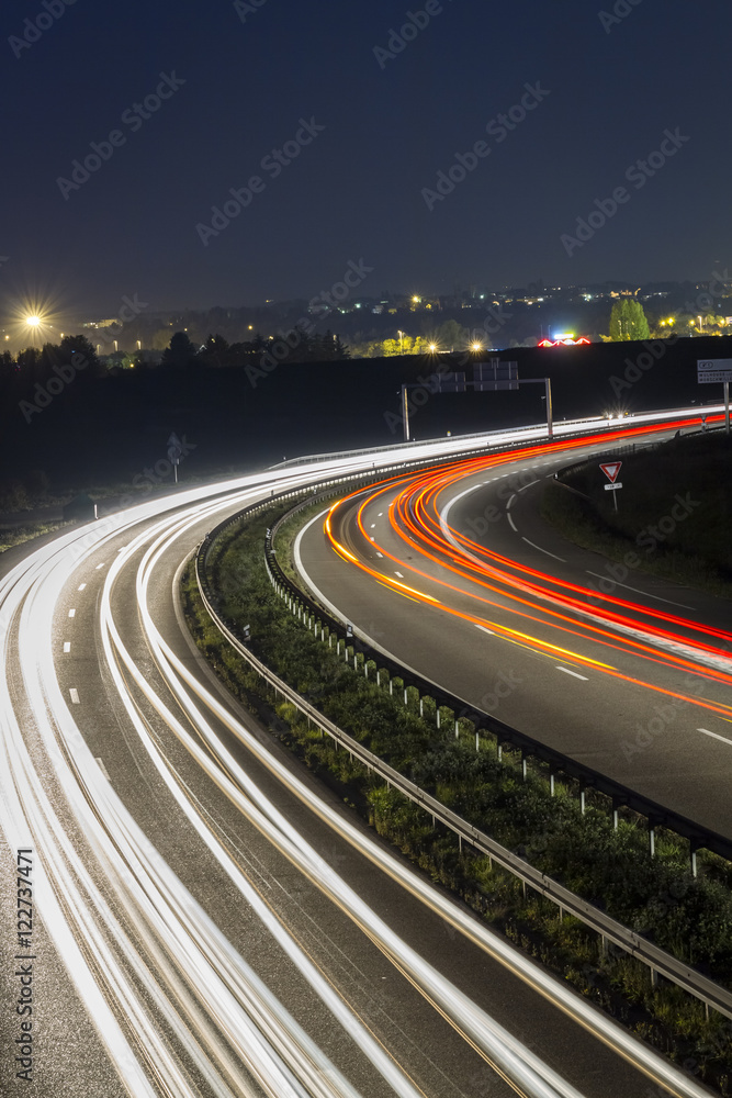 Obraz premium Autoroute de nuit