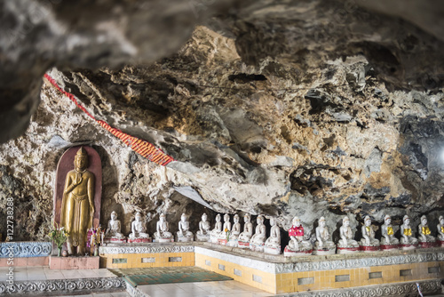 Buddha images in Kaw Ka Thawng Caves, Hpa An, Kayin State (Karen State) photo