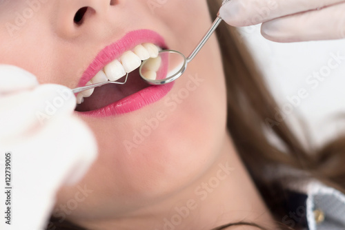 Young woman patient at the dentist