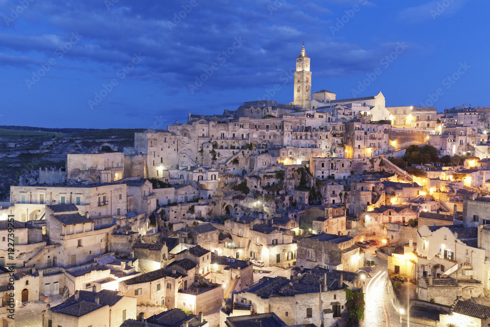 Sasso Barisano and cathedral, Matera, Basilicata, Puglia Sasso Barisano and cathedral, Matera, Basilicata, Puglia