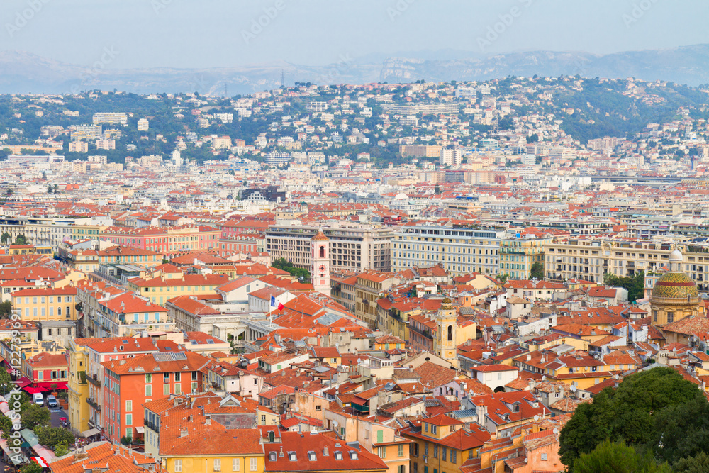 cityscape of Nice from above, cote dAzur France