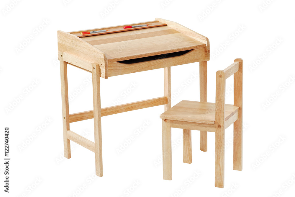 Kid study desk and chair isolated with clipping path.
Kid study desk and chair isolated with clipping path.