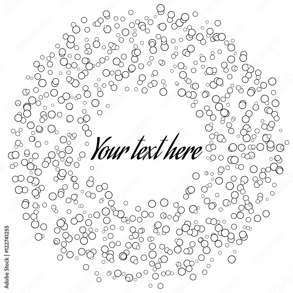 Abstract Round Form of White Vector Bubbles on a White Background. Design Circle Template Background.
