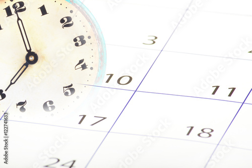 Wallpaper Mural Collage with clock and calendar Torontodigital.ca