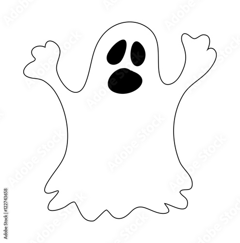halloween ghost vector symbol icon design.
