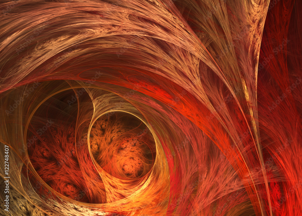 Fototapeta premium Abstract fractal background. 3D illustration viewed like muscle fiber. For your creative design.