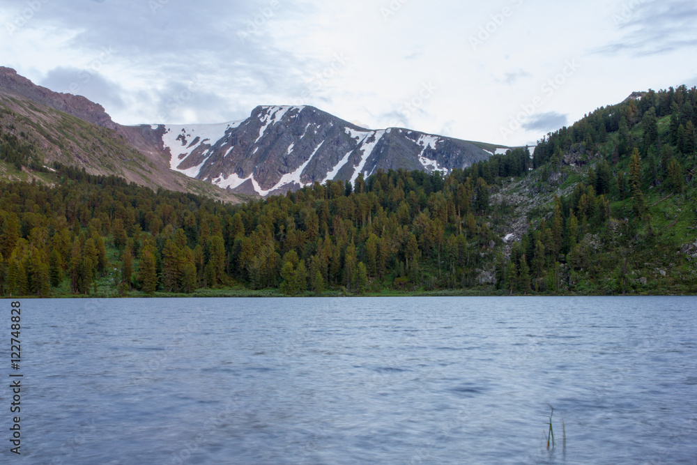 Karakol lake anm mountain in Altay mountains Karakol lake anm mountain in Altay mountains