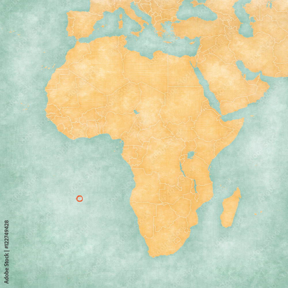 Map of Africa - Saint Helena
