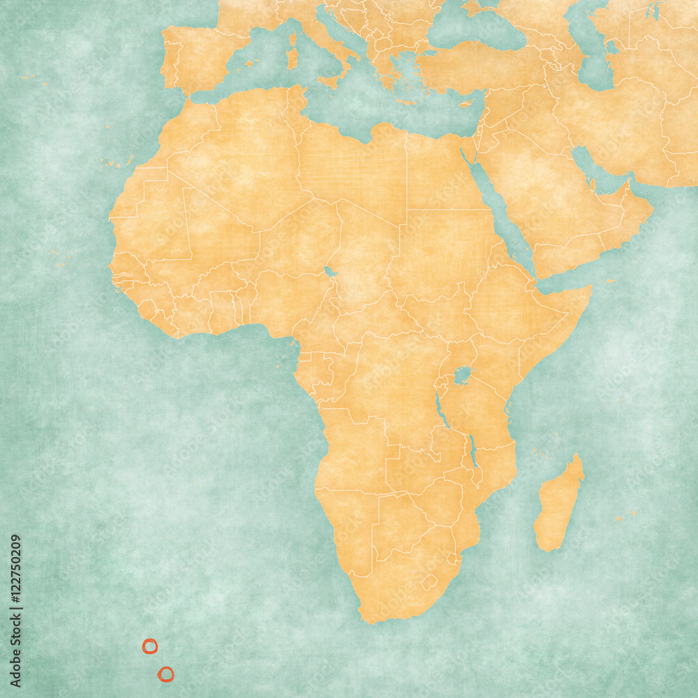 Map of Africa - Tristan da Cunha