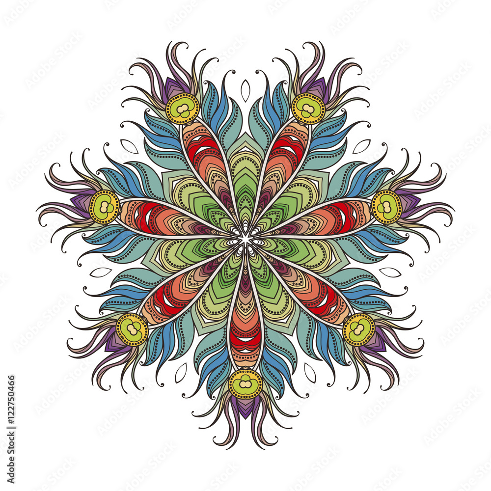 Vector mandala. Mehndi lace tattoo. Art Nouveau weave. Vector mandala. Mehndi lace tattoo. Art Nouveau weave.