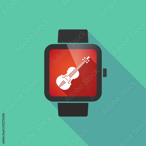 Long shadow smart watch with  a violin