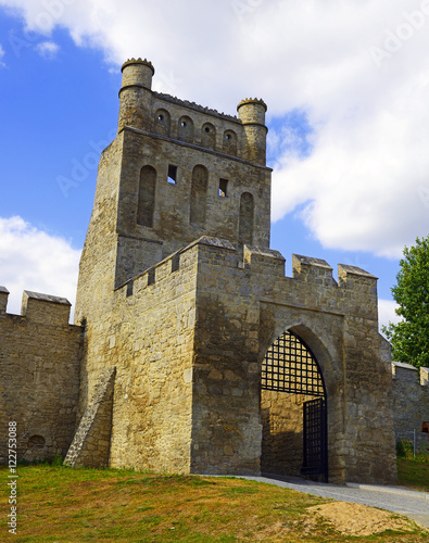 The Krakow Gate (14th century) in Szydlow, located in Lesser Poland. Szydlow's history dates to the 12th century. For his preserved fortifications, he also called the Polish Carcassonne photo