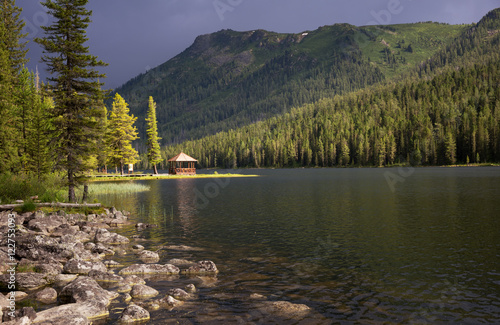 Rakhmanovskoe lake in East Kazakhstan, Altai mountains  photo