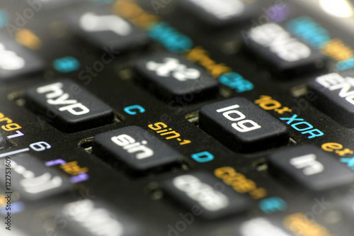 Canvas Print Scientific calculator buttons close up