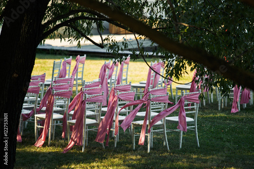 The chairs for wedding ceremony