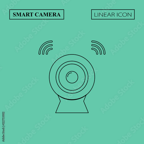 Smart camera linear icon