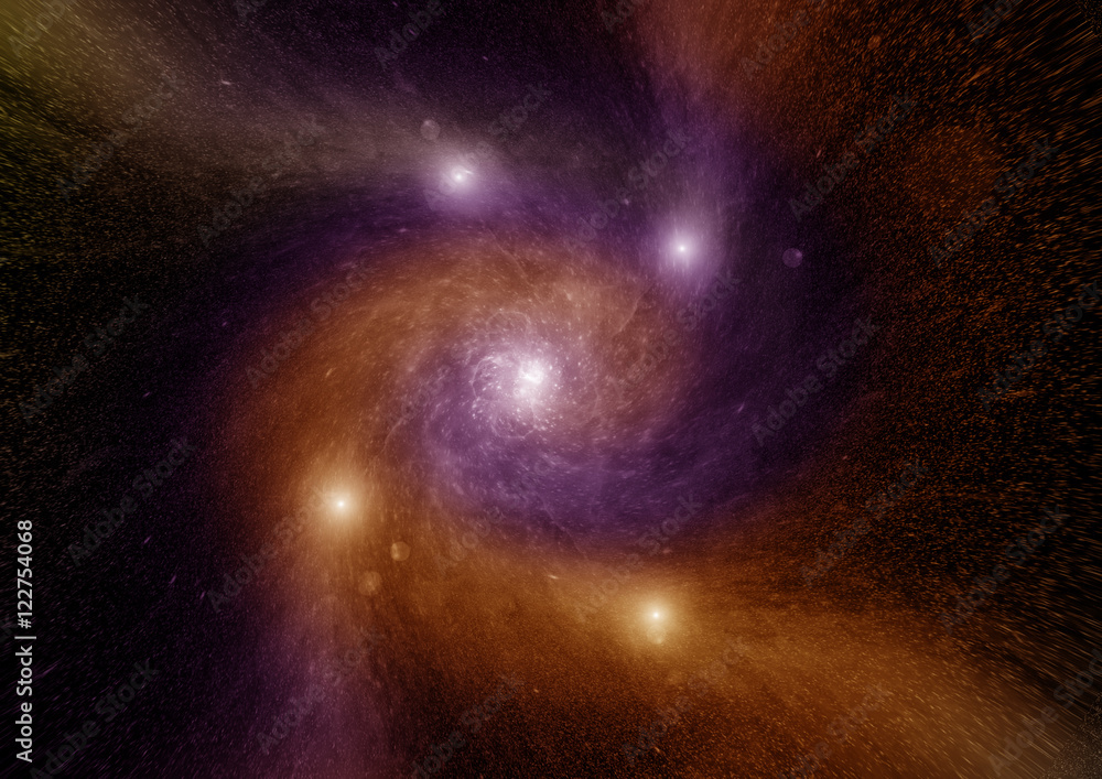 Fototapeta premium galaxy in a free space