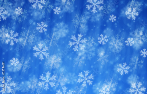 Merry christmas snow blue background