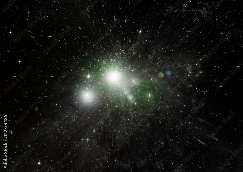 galaxy in a free space galaxy in a free space