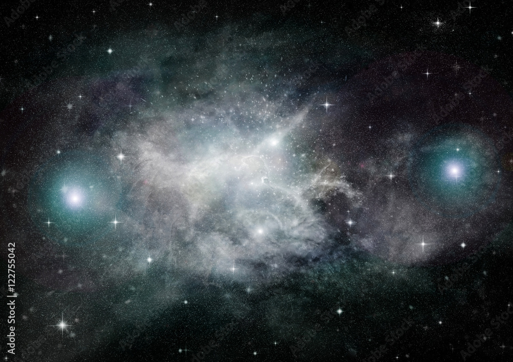 galaxy in a free space galaxy in a free space