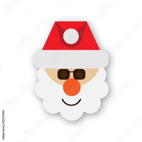 Santa Claus in a Christmas hat on the transparent backgroung  