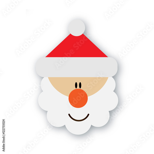 Santa Claus in a Christmas hat on the transparent backgroung  