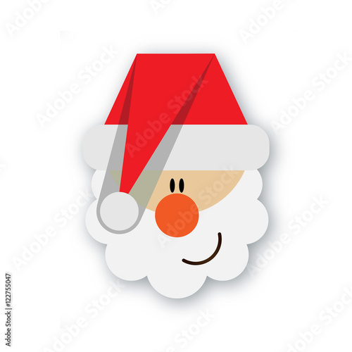 Santa Claus in a Christmas hat on the transparent backgroung  