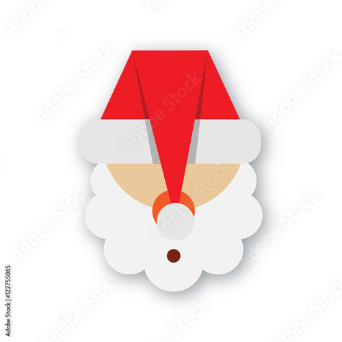 Santa Claus in a Christmas hat on the transparent backgroung  